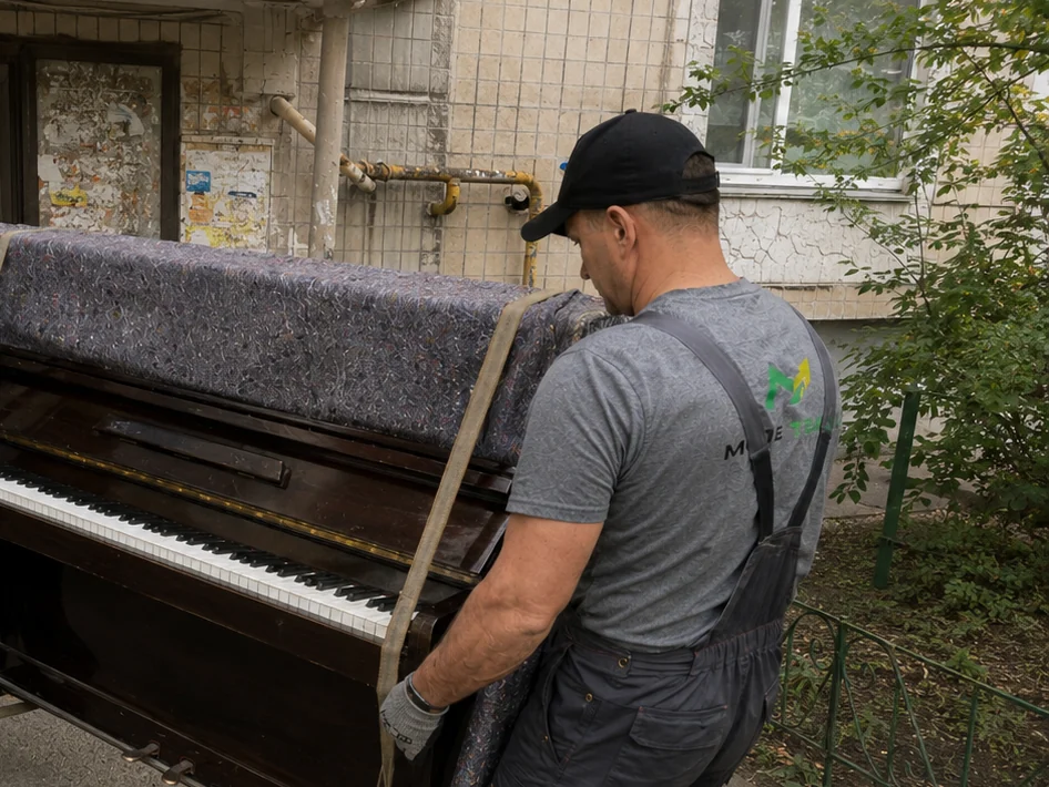 Подъём пианино по этажам в Киеве: как это делают без лифта и без царапин